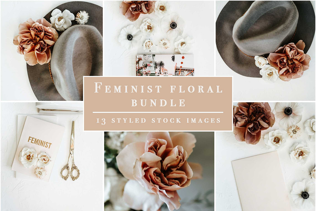 Floral Feminist Styled Stock Bundle, a Product Mockup by LaPorte Images (Photo 1 of 6)