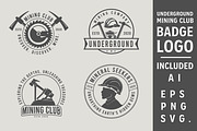 Vintage Underground Mining Logos, a Branding & Logo Template by Billah Hub (Thumbnail 1 of 4)