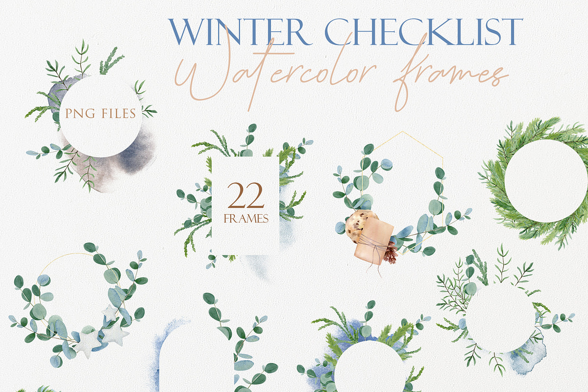 Watercolor Bundle Four Seasons., a Seasonal Illustration by NataliArkushArt (Photo 30 of 65)