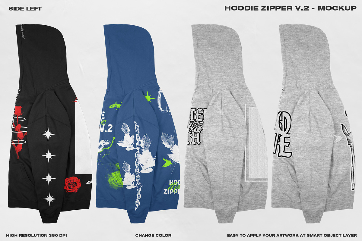Hoodie Zipper V.2 - Mockup, a Hoody Mockup by DaldSgh (Photo 8 of 15)
