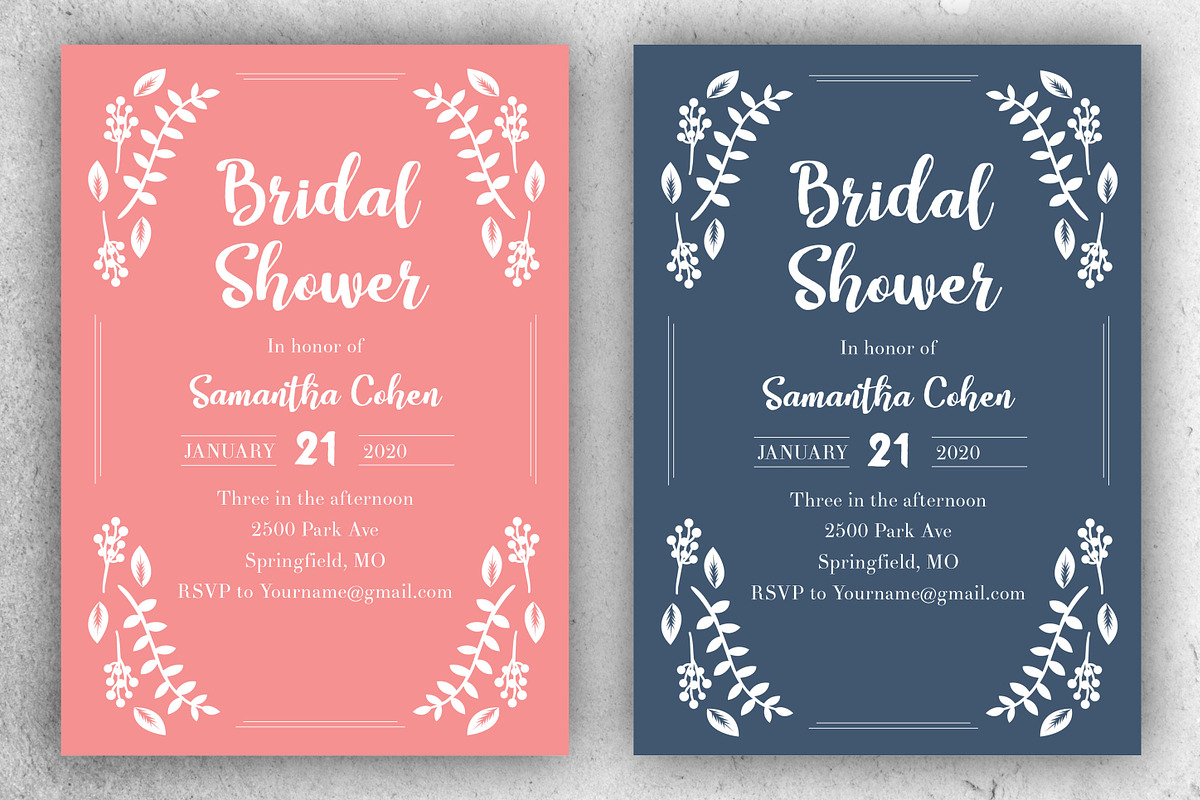 Cute Bridal Shower Invite Pack, a Stationery Template by BF Studios (Photo 1 of 3)