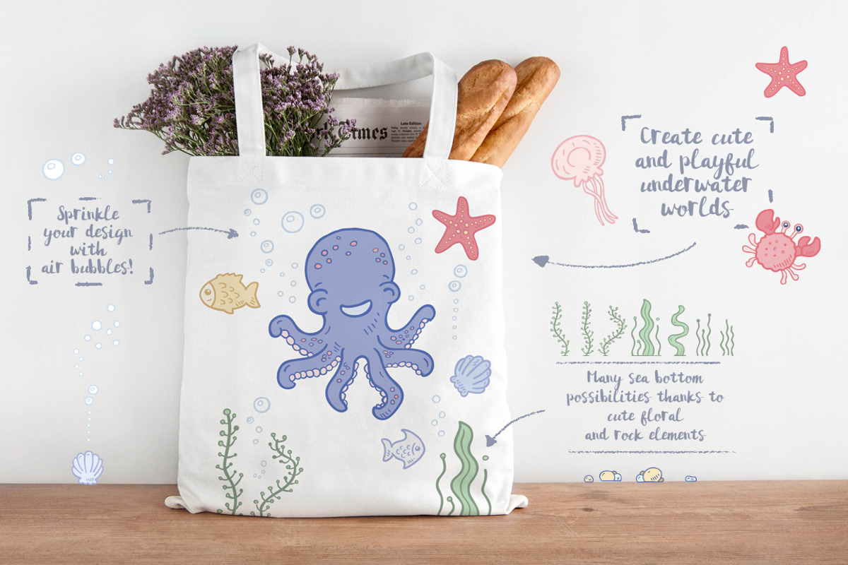 Cute Nautical Creatures and Elements, an Object Graphic by Good Stuff No Nonsense (Photo 3 of 5)