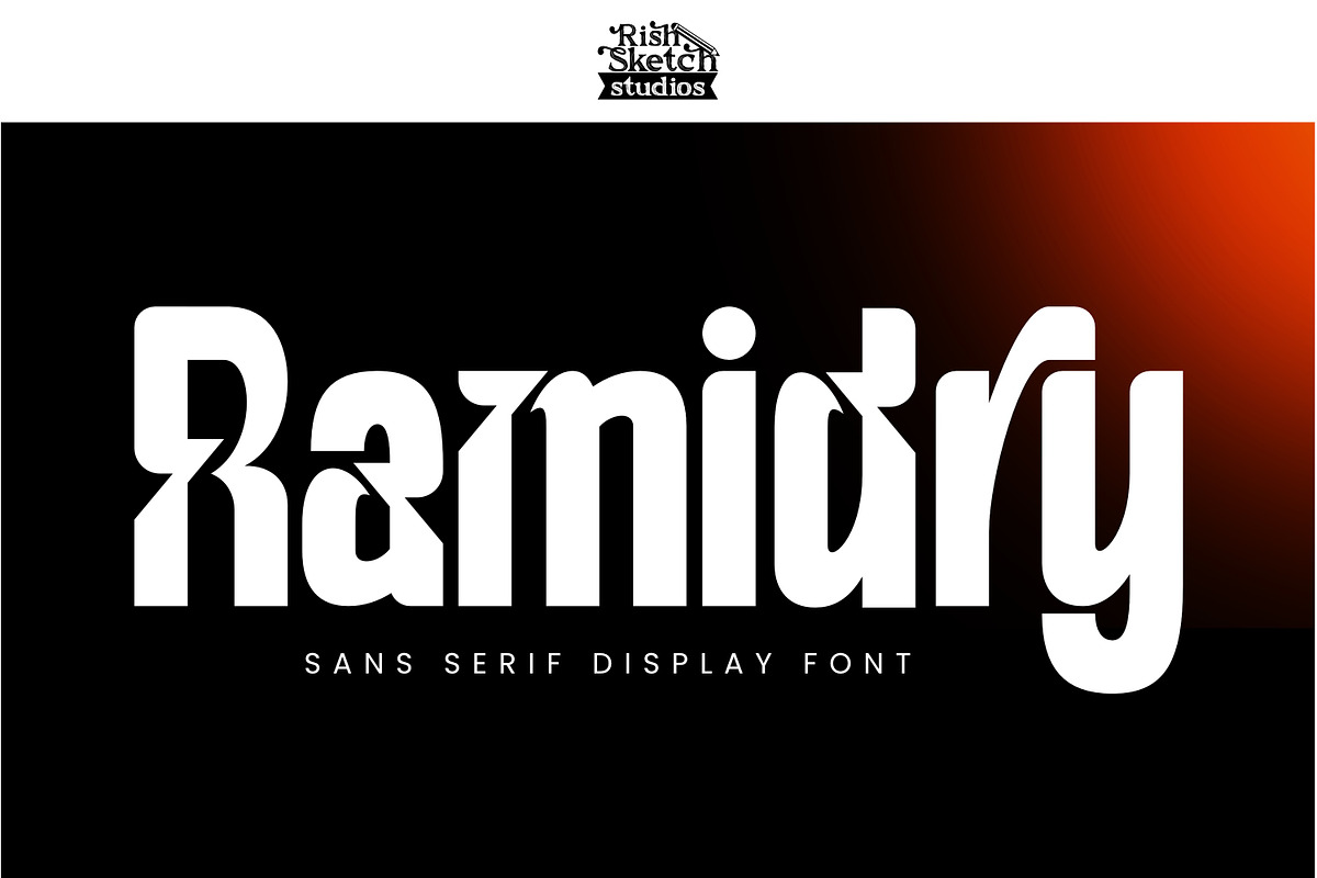 Ramidry - Sans Serif Display Font, a Sans Serif Font by Rishsketch (Photo 1 of 17)