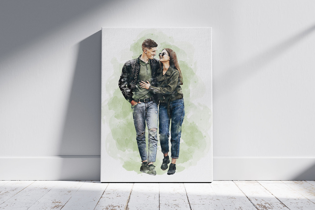 Watercolors Couple's Dreamy Painting, an Action Add-On by MRI STUDIO (Photo 4 of 26)