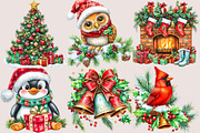 Whimsical Christmas Clipart PNG Bun, a Seasonal Illustration by SVGArt (Thumbnail 2 of 5)