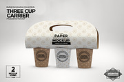 Three Cup Paper Carrier Mockup, a Cups & Container Mockup by INCDesign (Thumbnail 11 of 12)