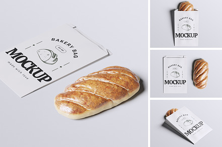 Bakery Bag Mockup, an Advertising Mockup by HanaSaka_Studio