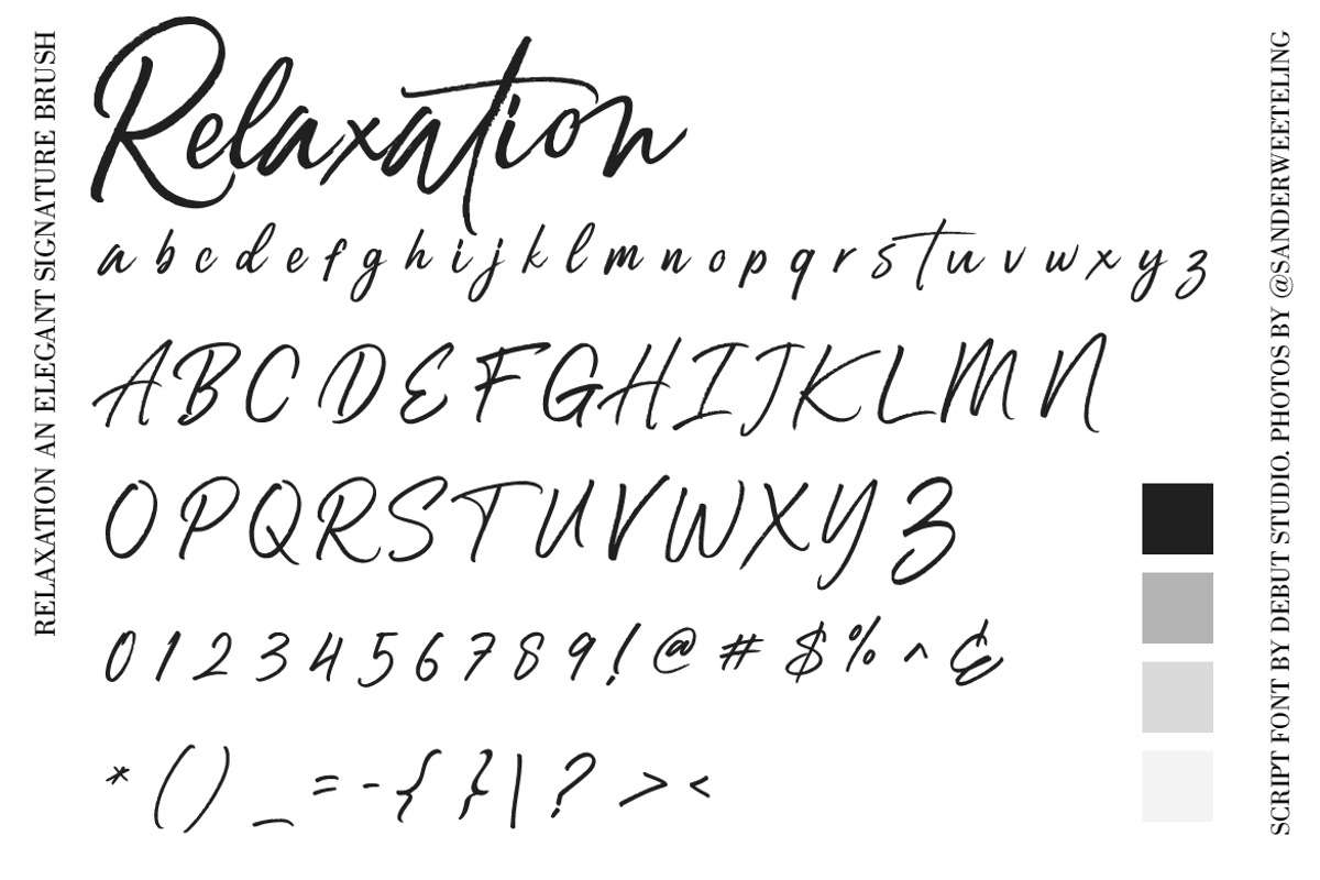 Relaxation Script, a Script Font by Debut Studio
