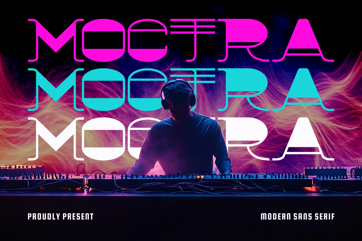 Moctra Electro Font, a Font by PutraCetol Studio (Photo 1 of 6)