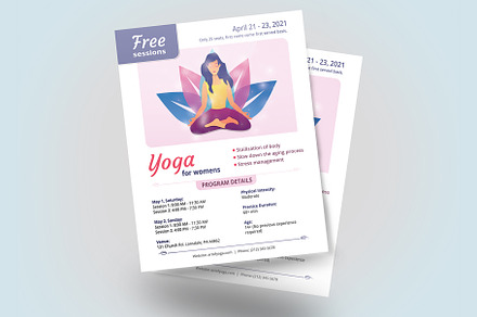 Simple Yoga Meditation Flyers 2
