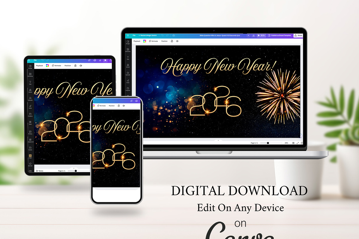 Animated Happy New Year Title, a Presentation Template by Godserv Designs (Photo 11 of 12)