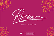 Rosa Signature typeface, a Script Font by WAP (Thumbnail 1 of 6)