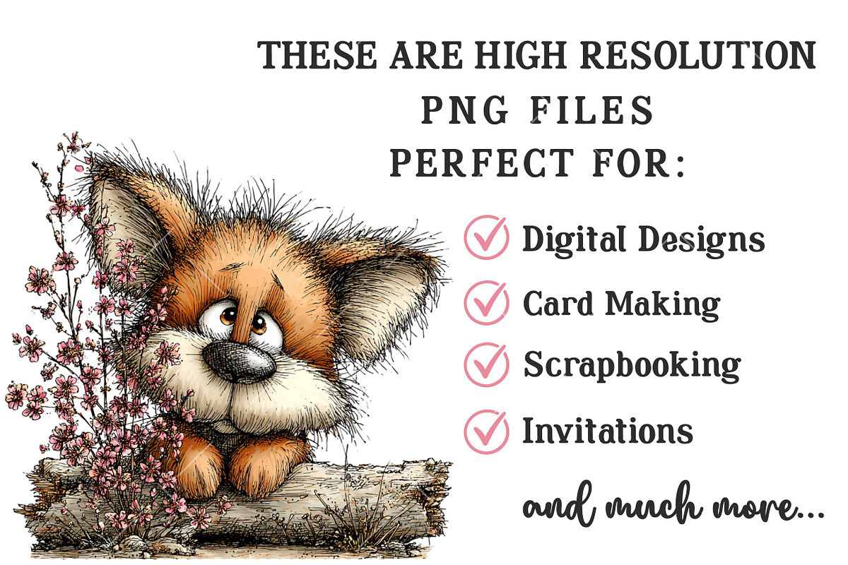 Whimsical Spring Fox Clipart, an Illustration by OK Design (Photo 6 of 6)