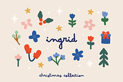 Ingrid Christmas Collection, a Seasonal Illustration by Emilie Cliche (Thumbnail 1 of 6)