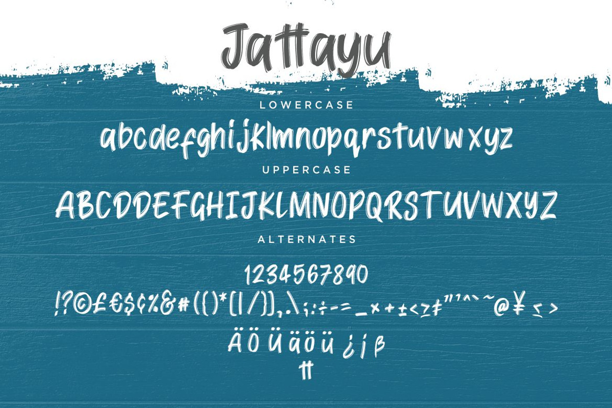 Jattayu Brush Advertisement Font preview 7