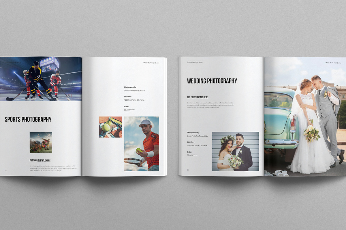 Photo Album Book Template, a Brochure Template by E-Type (Photo 5 of 7)