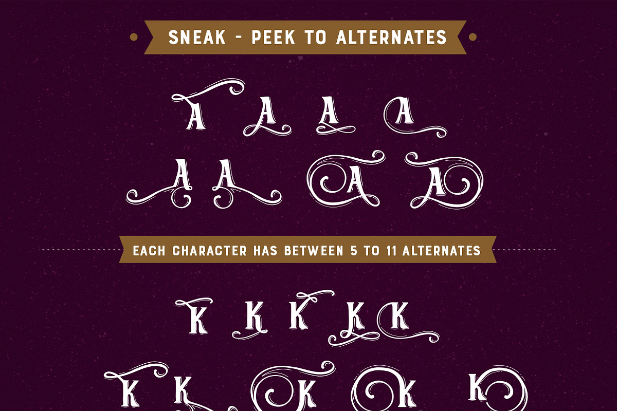 Corisa display font with swashes preview 2