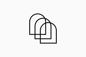 curve door niche window shape logo, a Branding & Logo Template by VASTARD STUDIO