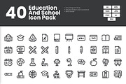 Education And School Icon Pack, an Outline Icon by erifqizeicon (Thumbnail 1 of 3)