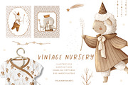 Vintage nursery. Baby collection, an Animal Illustration by polikarpovaart (Thumbnail 1 of 18)