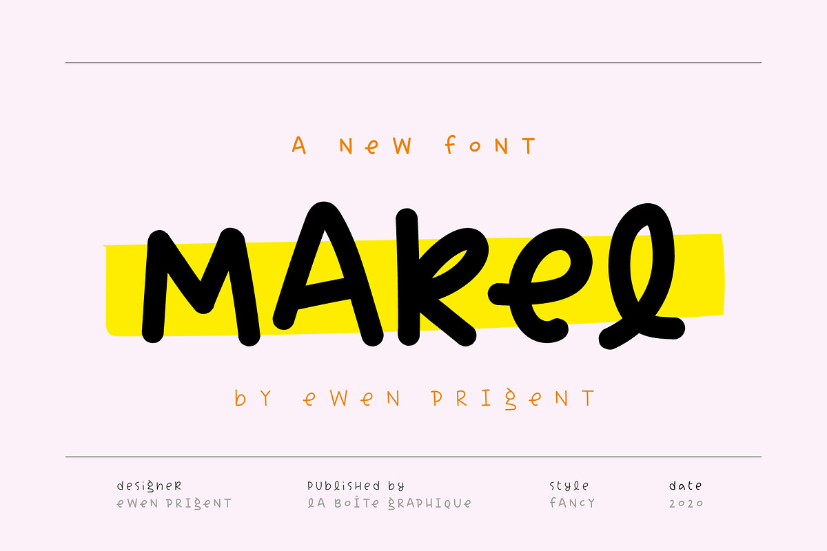 Makel, typography, a Handwritten Font by La Boite Graphique (Photo 1 of 10)
