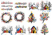 Scandinavian Christmas ClipArt, an Illustration by Designworld (Thumbnail 4 of 5)