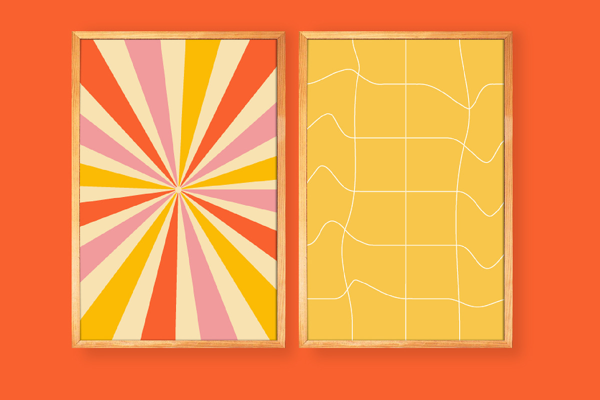 Retro Abstract Backgrounds, a Decorative Illustration by Creathub Studio (Photo 5 of 5)