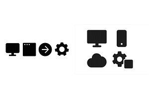 Digital tools and icons representing, a Technology Illustration by ZinetroN