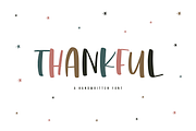 Thankful | A Fun Handwritten Font, a Script Font by KA Designs (Thumbnail 1 of 12)