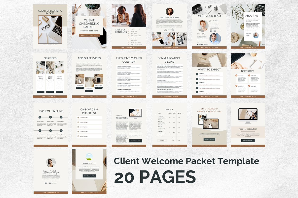 Client Welcome Packet Canva Template, a Magazine Template by Social Assumptions (Photo 2 of 14)