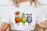 Funny Cute Birds Sublimation Design, an Illustration by designcity5 (Thumbnail 2 of 4)