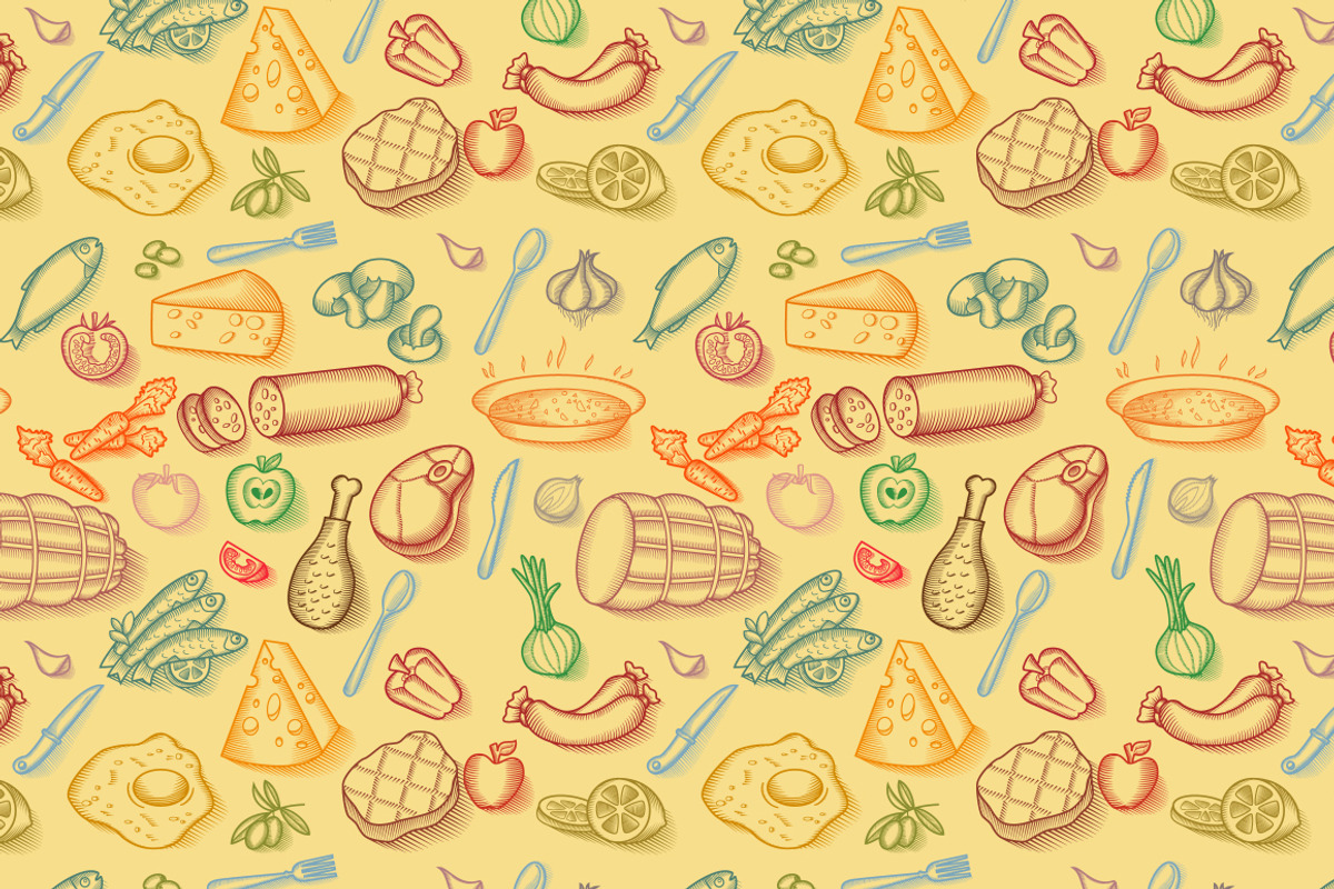 Vintage Food Patterns preview 4
