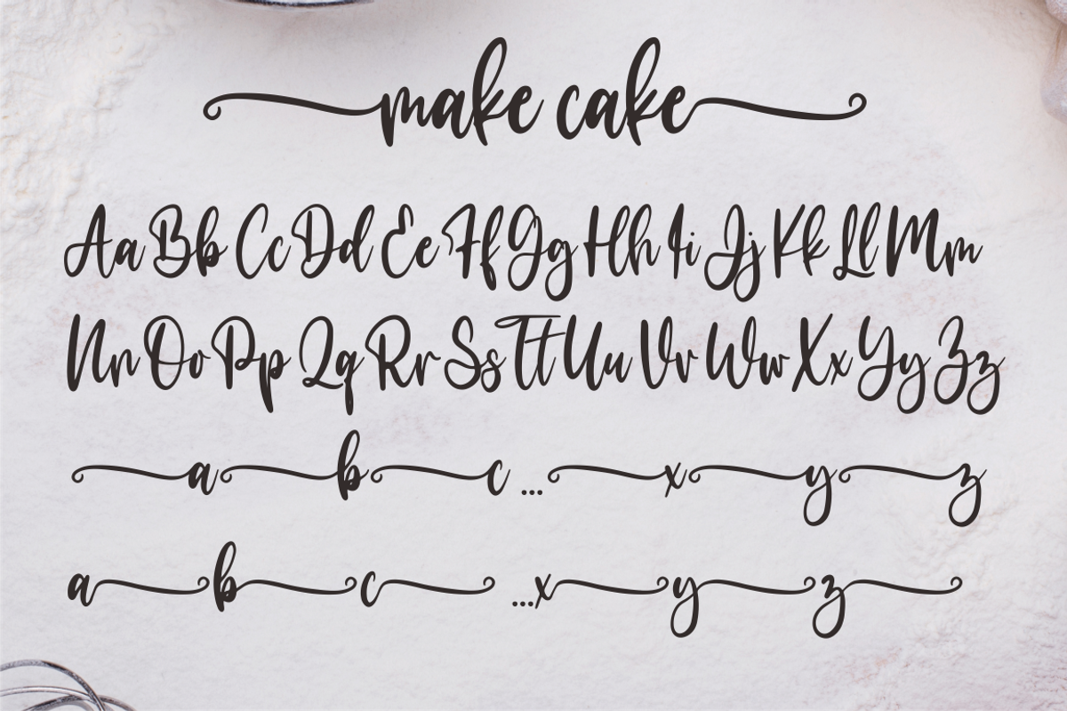 make cake, a Script Font by N (Photo 9 of 10)