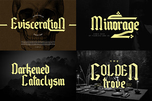 Blackletter Tattoo Font Bundle