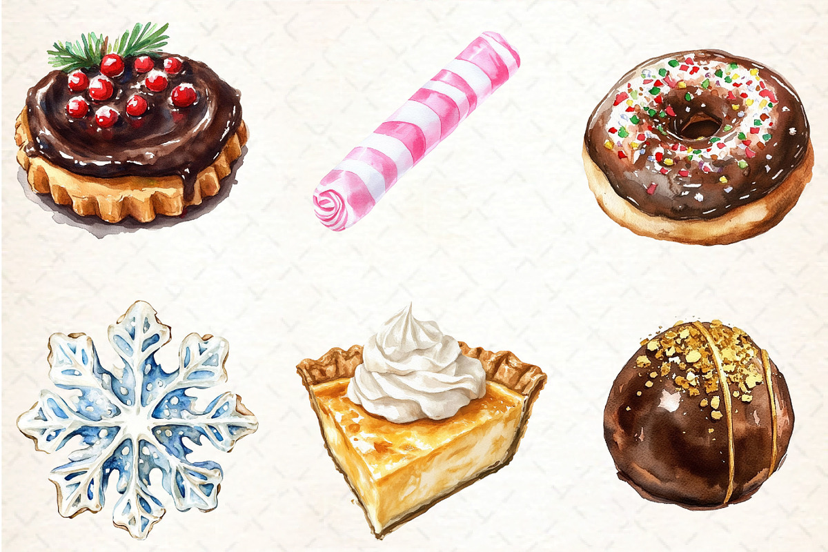 Sweet Christmas Clipart Bundle PNG, an Illustration by DreamCafeArt (Photo 4 of 5)