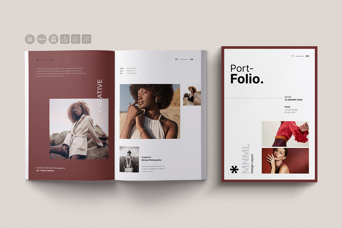 Photography Portfolio Template, a Brochure Template by TemplateFolio-Shop (Photo 1 of 16)