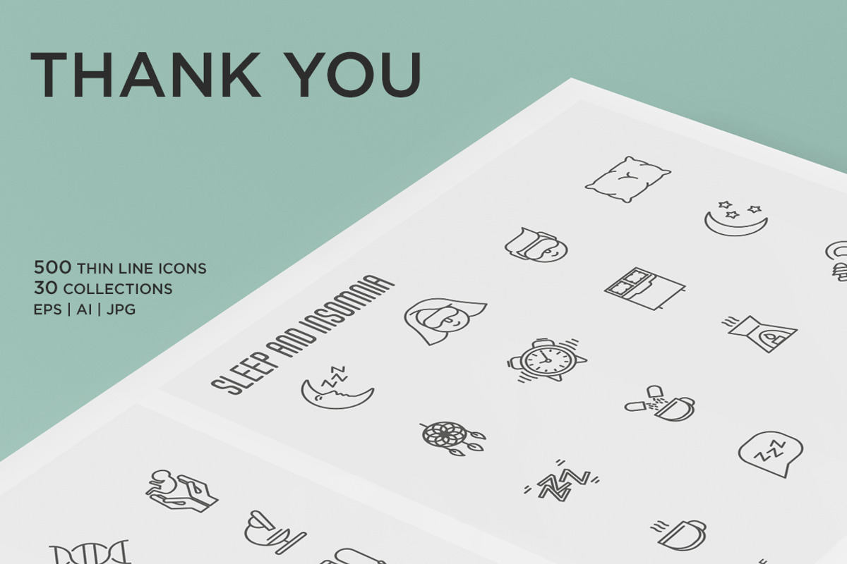 Big Bundle | 500 Thin Line Icons, an Outline Icon by Alex Blogoodf (Photo 7 of 7)