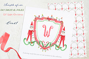Elf Red Christmas  Watercolor Crest, a Graphic by LABFcreations (Thumbnail 4 of 4)