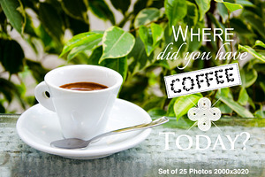 Set Of 25 Coffee Cups Photos