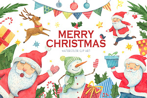 CHRISTMAS - WATERCOLOR CLIP ART