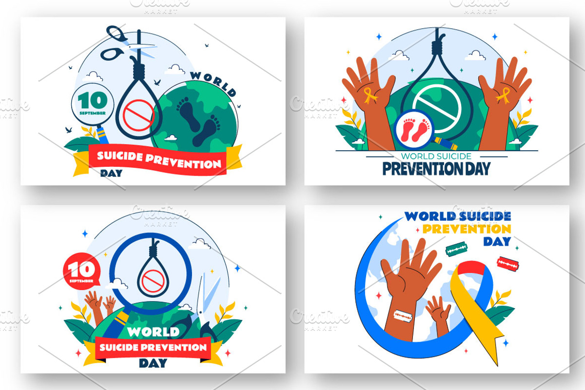 10 World Suicide Prevention Day, a Person Illustration by denayunebgt (Photo 3 of 4)