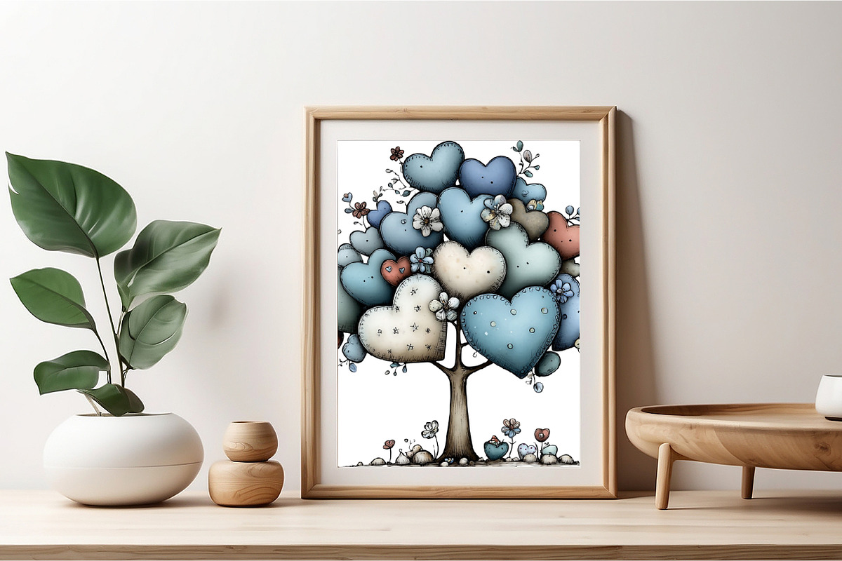 Whimsical Valentines Day Heart Tree, an Illustration by designcity5 (Photo 4 of 5)