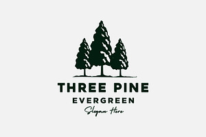 pine spruce hemlock Conifer logo, a Branding & Logo Template by funpixel