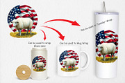 Sheep 4th of July Clipart, a Graphic by Artnoy (Thumbnail 4 of 5)