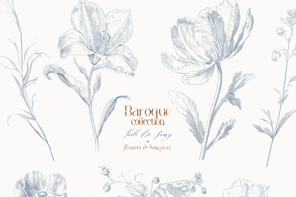 Baroque collection-Toile De Jouy, a Decorative Illustration by Pamyatka Shop (Photo 13 of 14)
