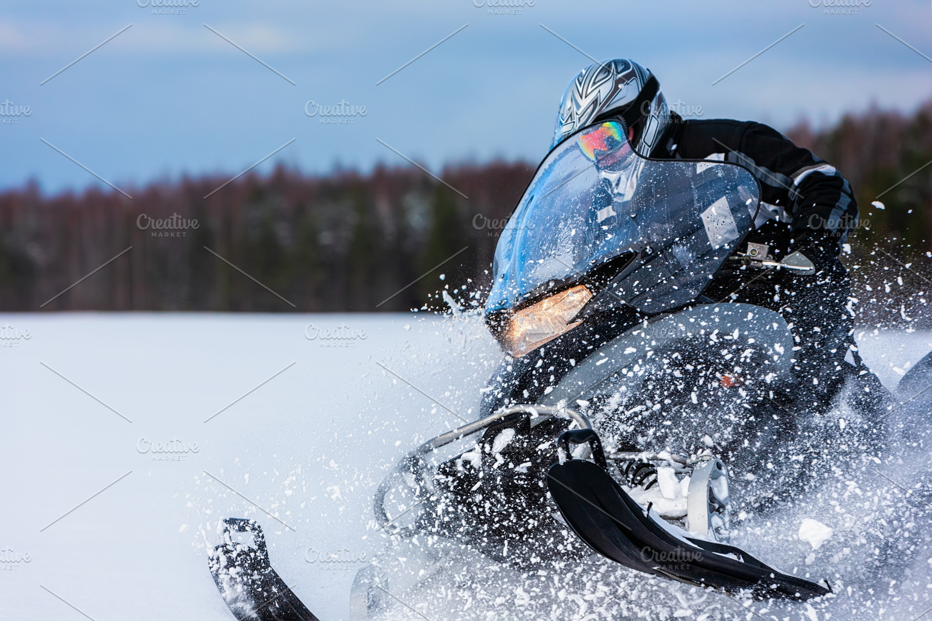Snowmobile action featuring snowmobile, skidoo, and adventure, a Sports & Recreation Photo by Tropical Studio