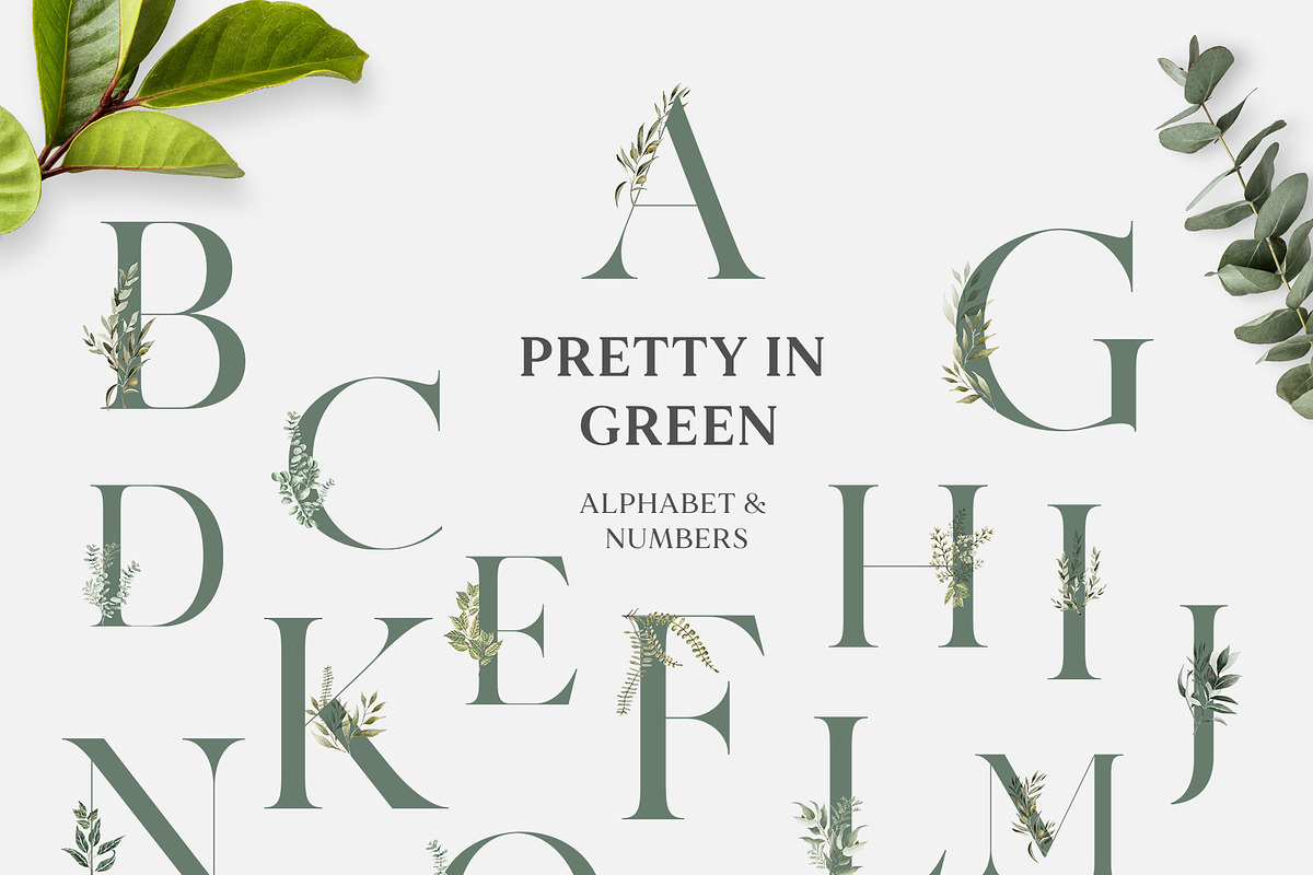 Watercolor greenery foliage set, an Illustration by Grace Noboa Illustrations (Photo 8 of 9)