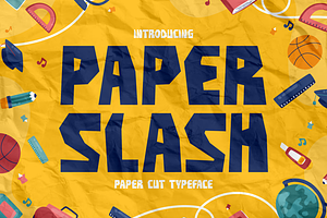 Paper Slash - Paper Cut Typeface, a Font by PutraCetol Studio