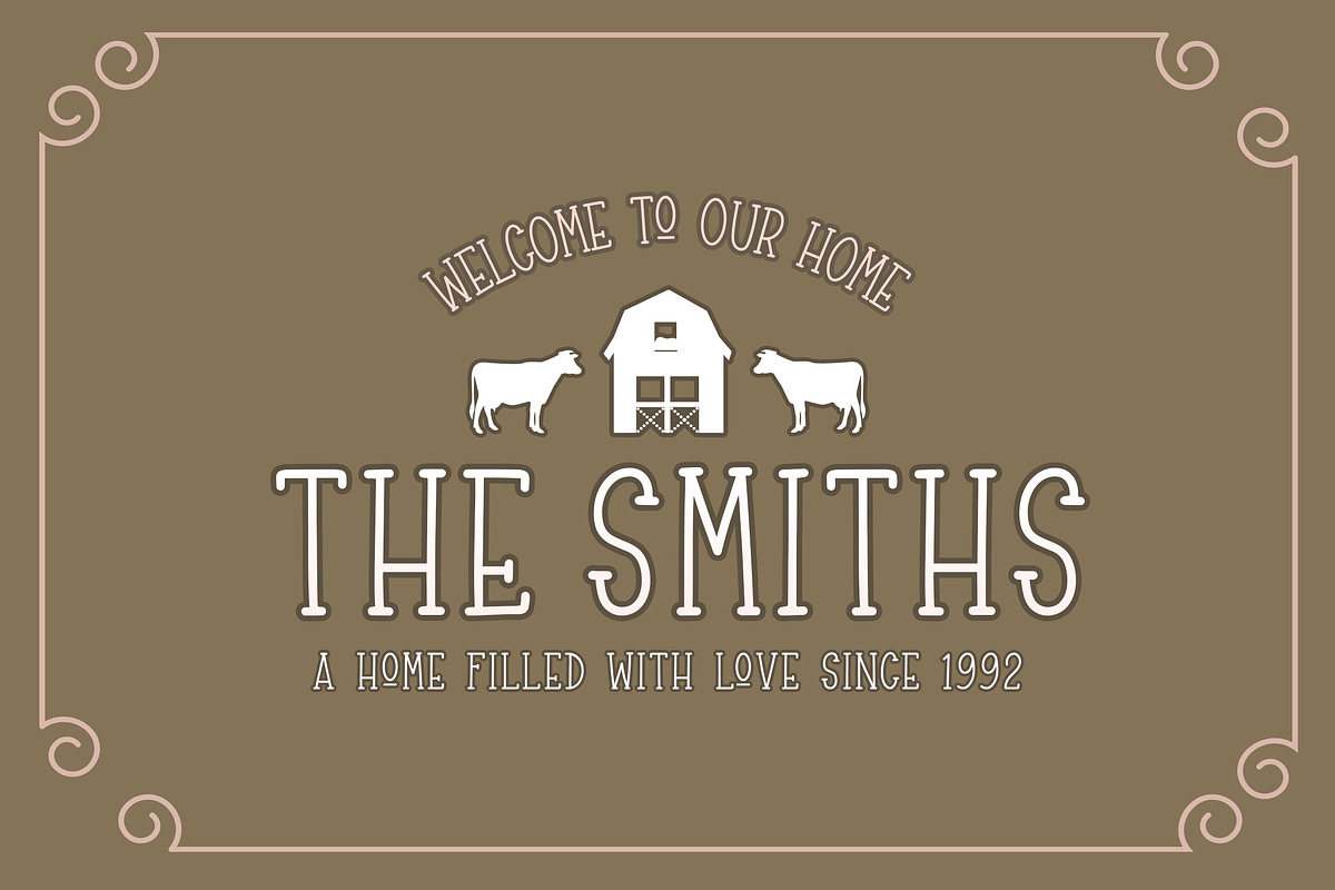 Farmhouse Font, a Serif Font by Salt & Pepper Designs (Photo 3 of 8)
