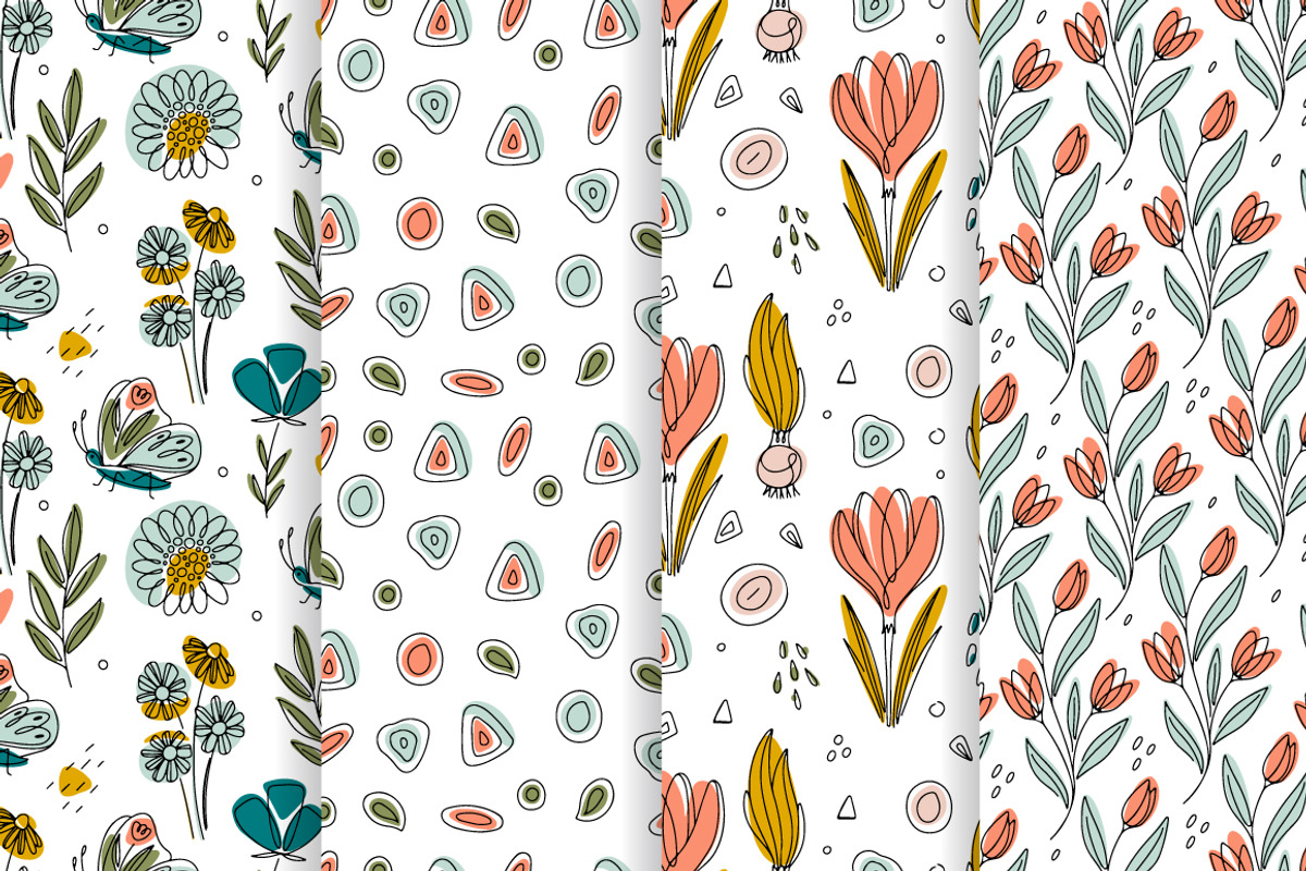Meadow 100 floral seamless patterns, a Pattern Graphic by DariSmartArt (Photo 2 of 33)